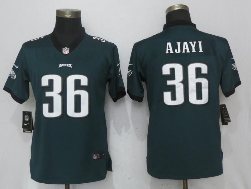 Women Philadelphia Eagles 36 Ajayi Green Nike Vapor Untouchable Limited NFL Jerseys